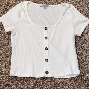Cropped Button Up Tee